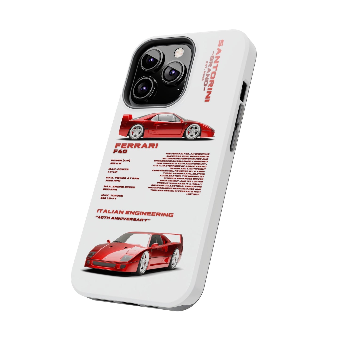 "Ferrari F40" White Case