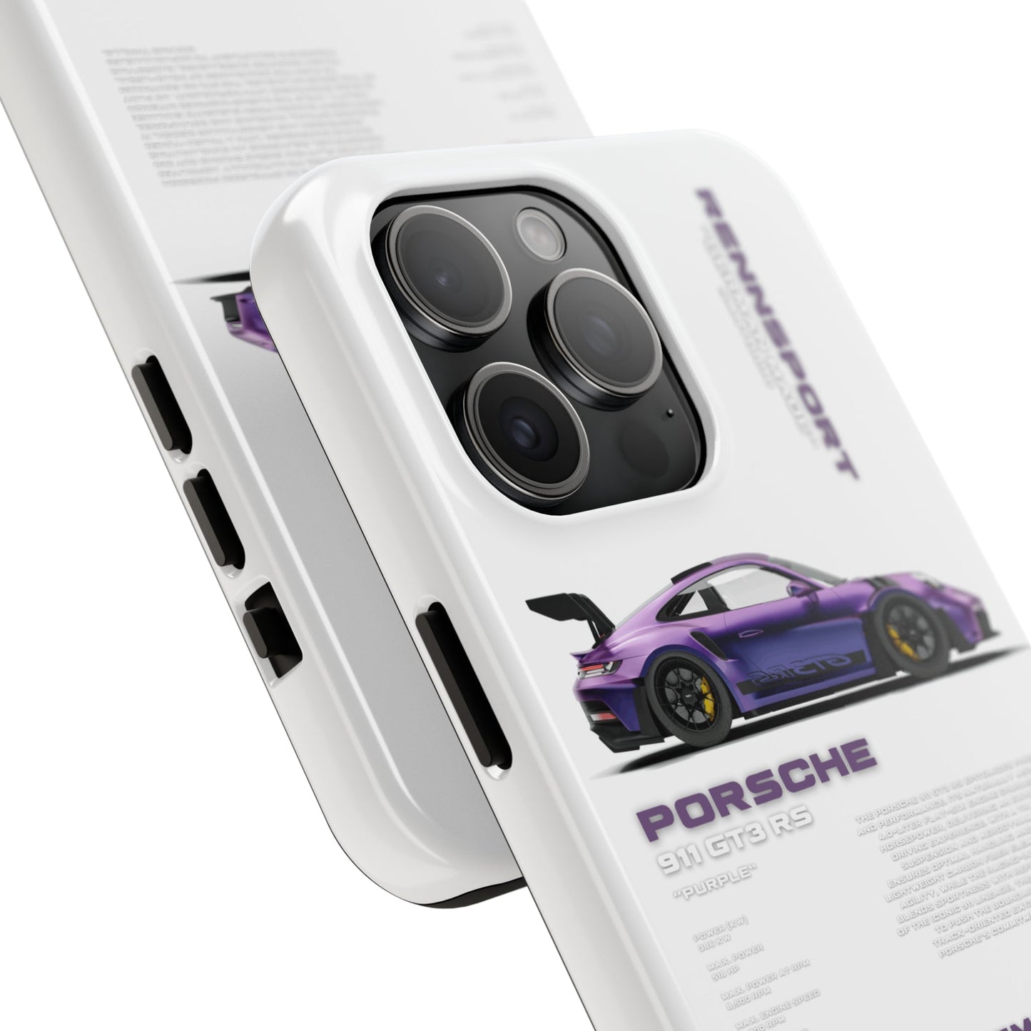 "Porsche GT3 RS" White Case