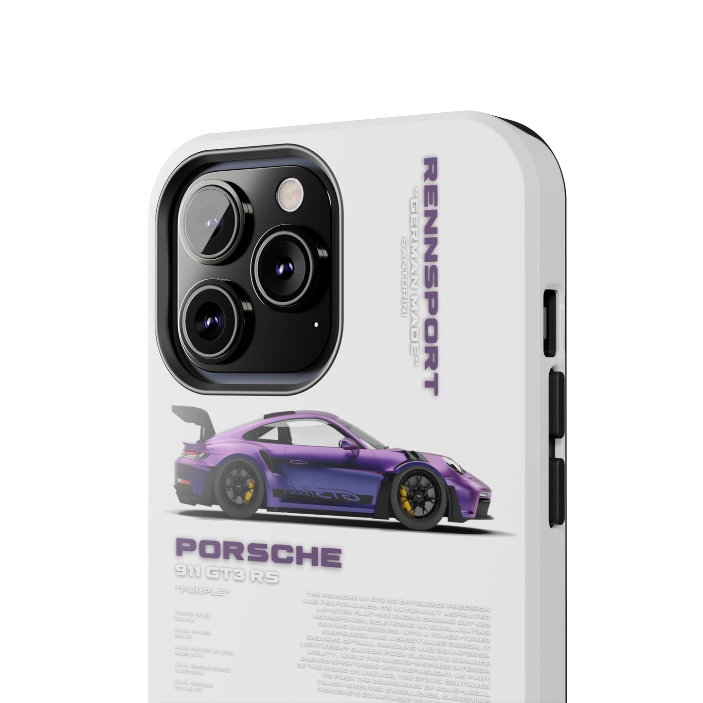 "Porsche GT3 RS" White Case