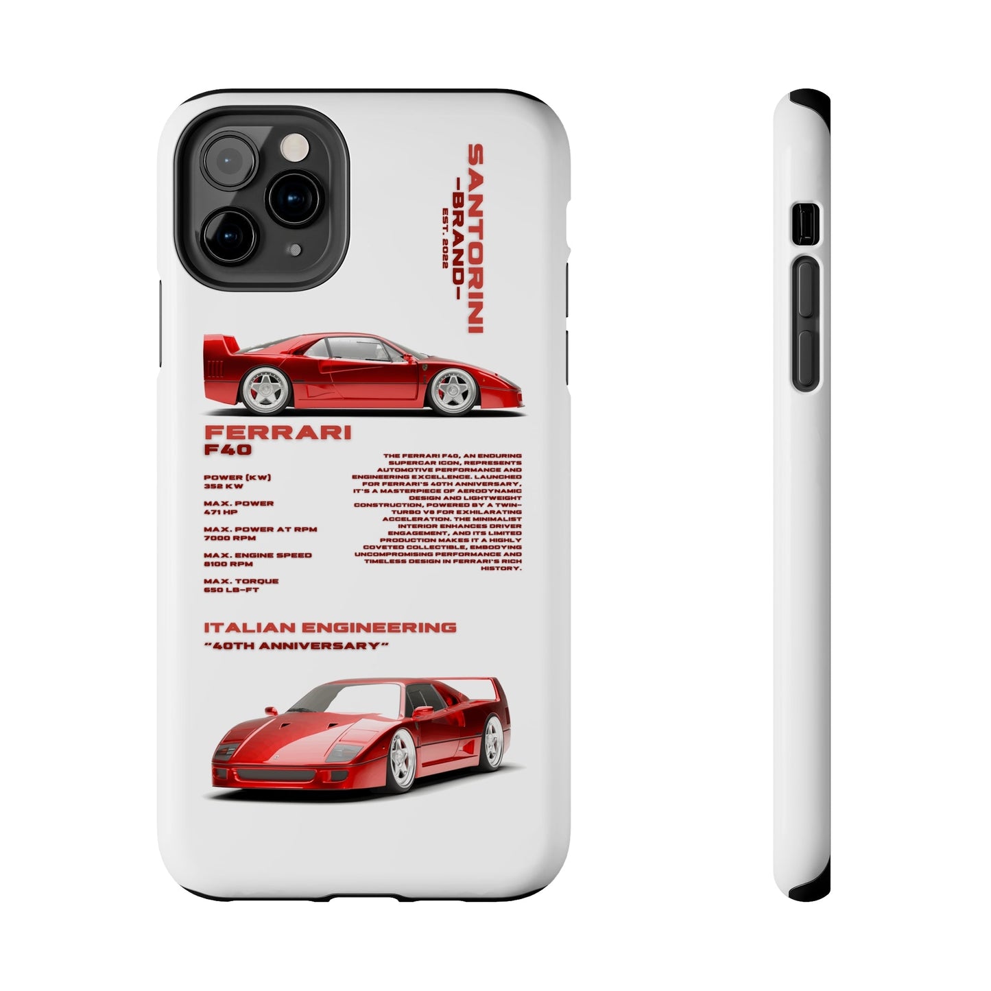 "Ferrari F40" White Case