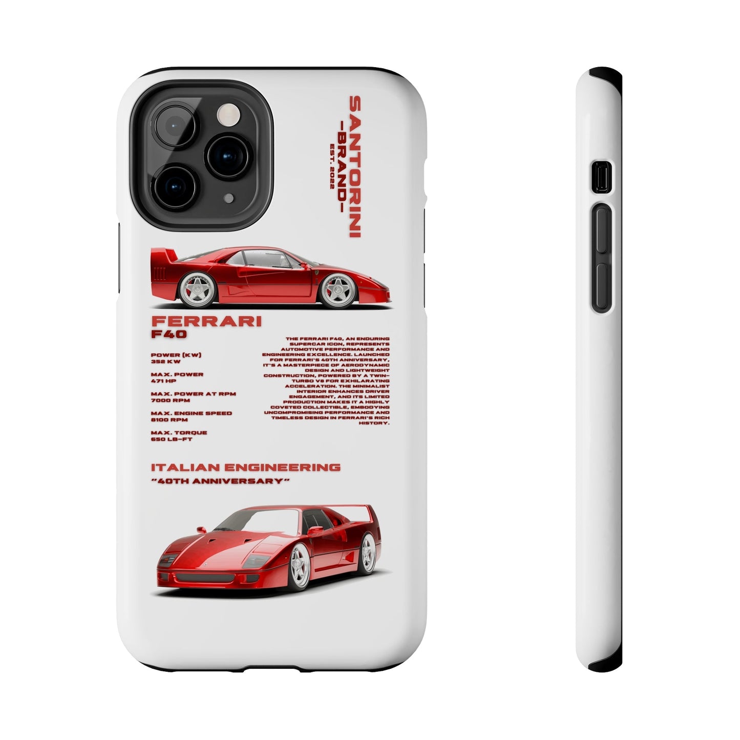 "Ferrari F40" White Case