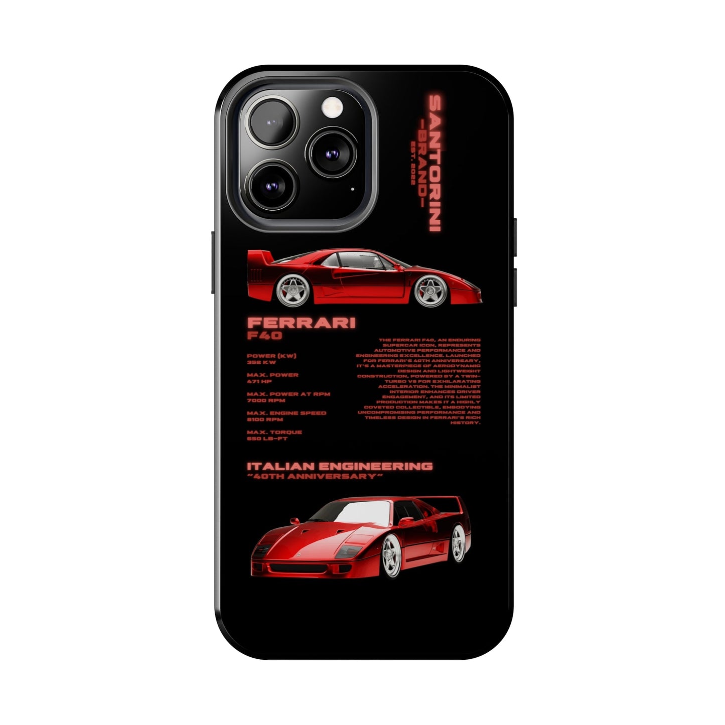 "Ferrari F40" Black Case