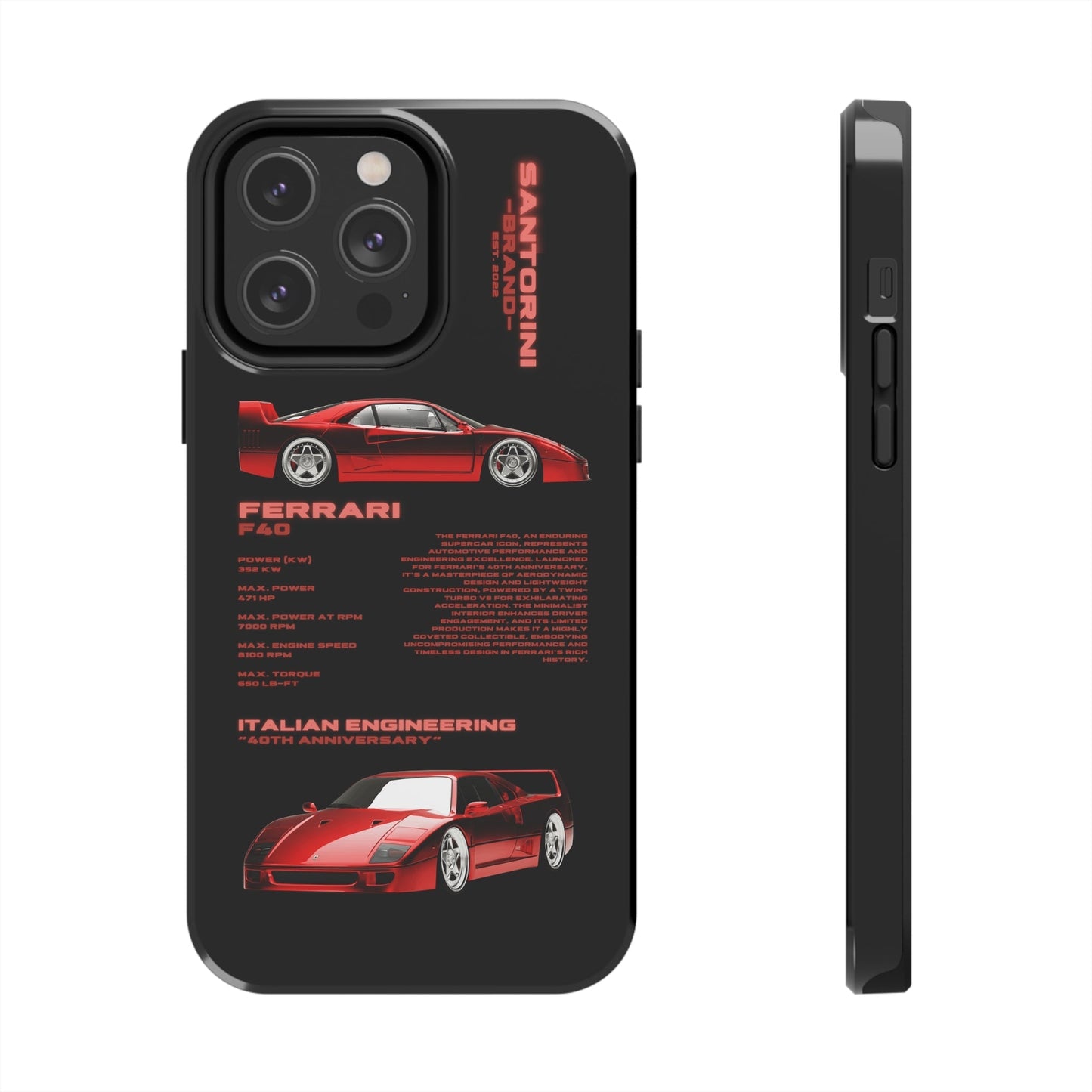 "Ferrari F40" Black Case