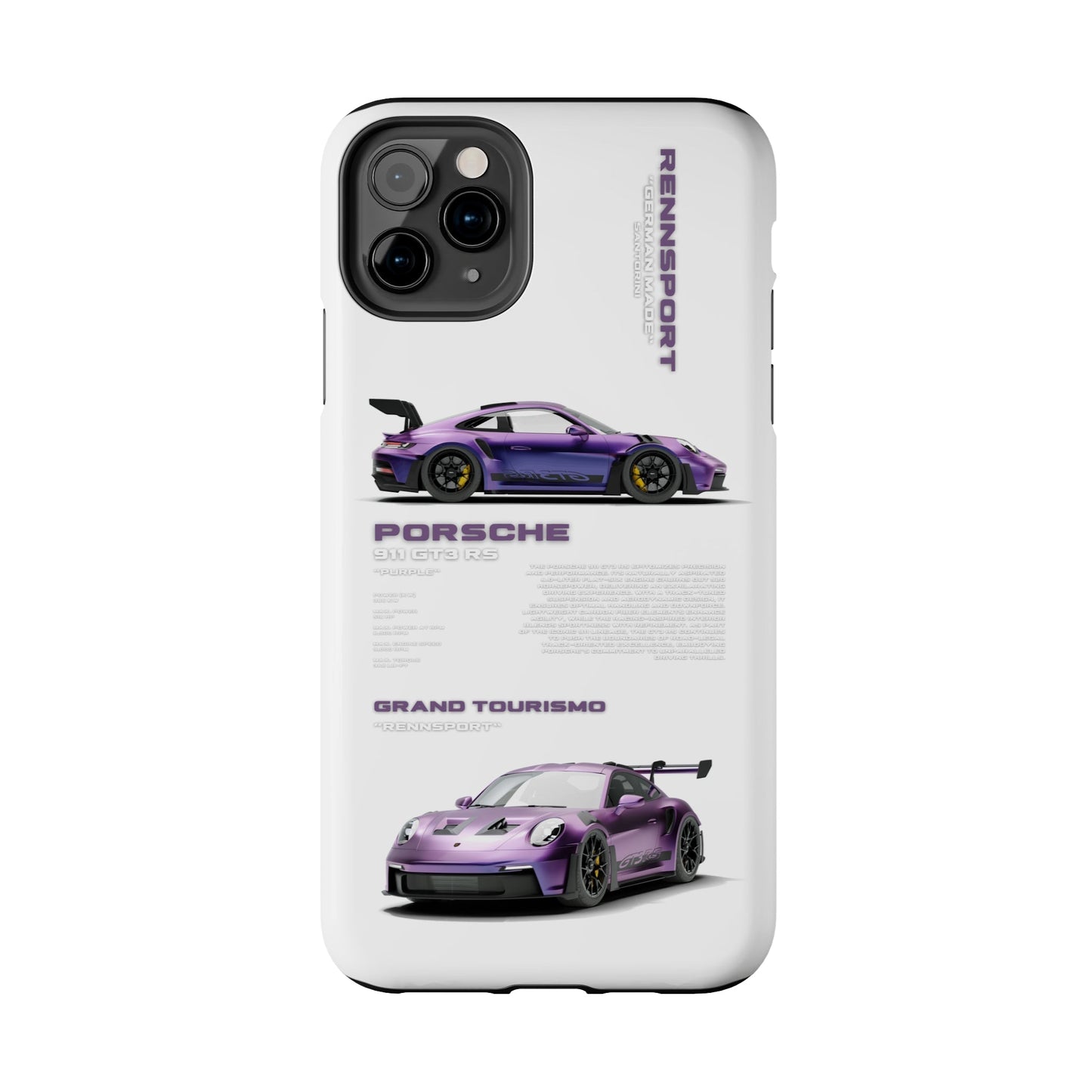 "Porsche GT3 RS" White Case