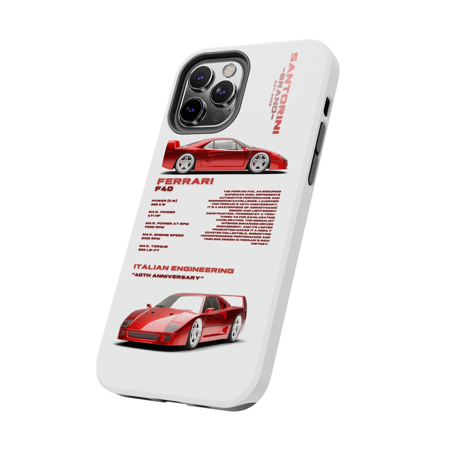 "Ferrari F40" White Case