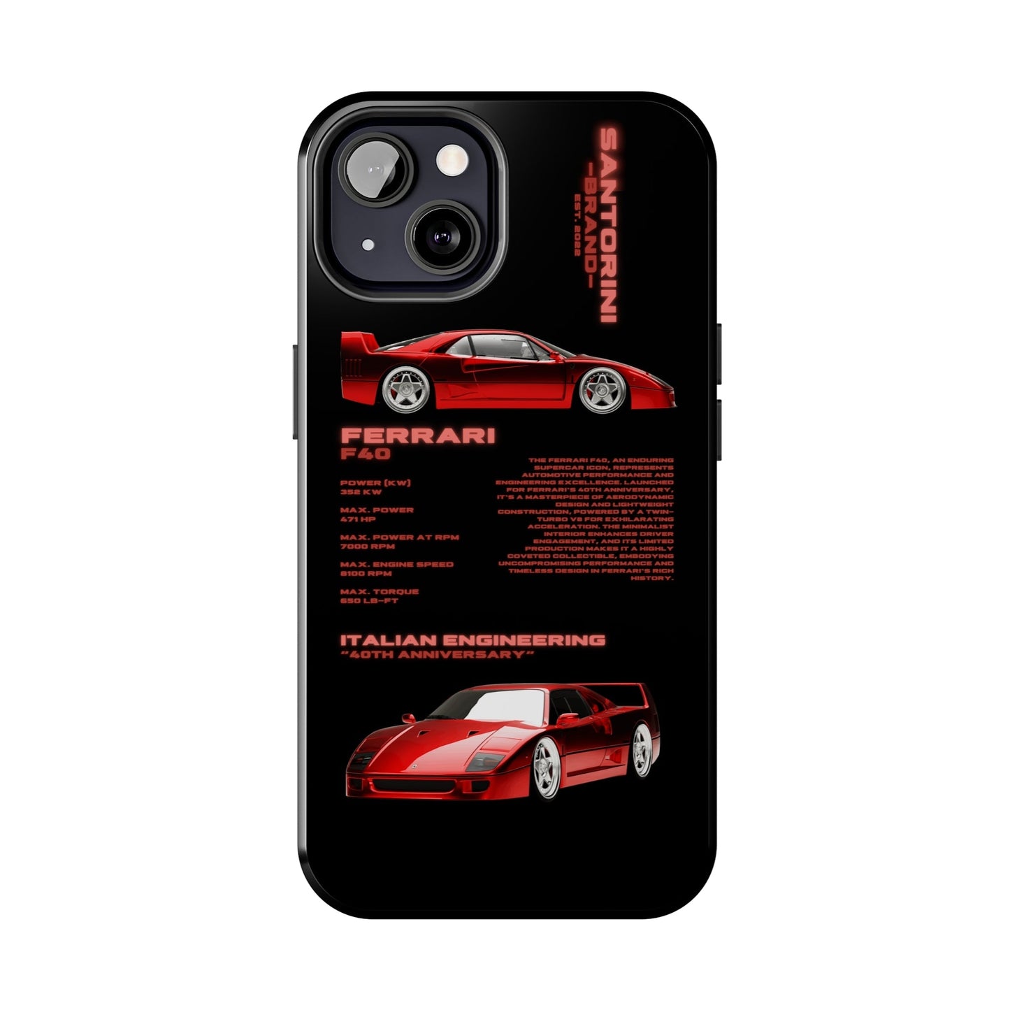 "Ferrari F40" Black Case