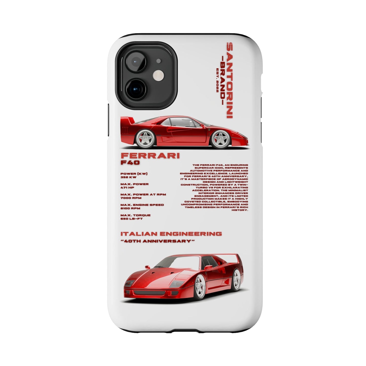 "Ferrari F40" White Case