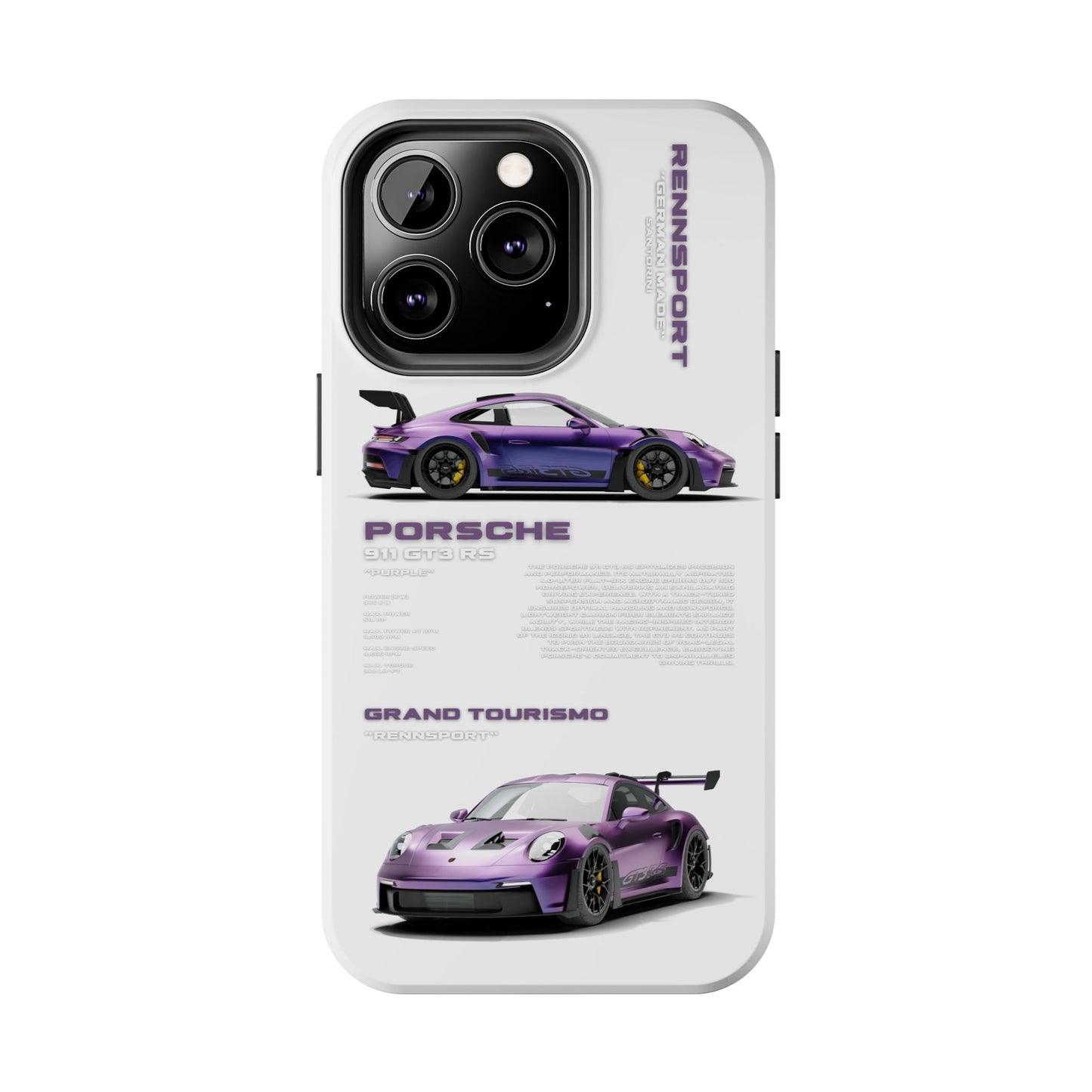 "Porsche GT3 RS" White Case