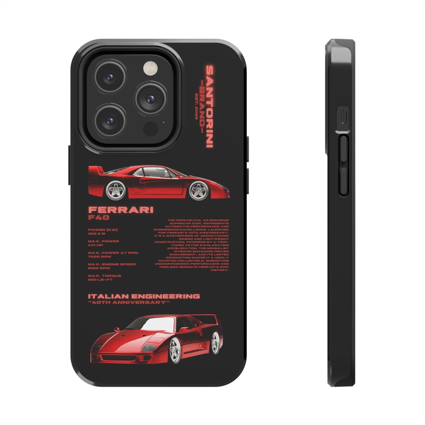 "Ferrari F40" Black Case