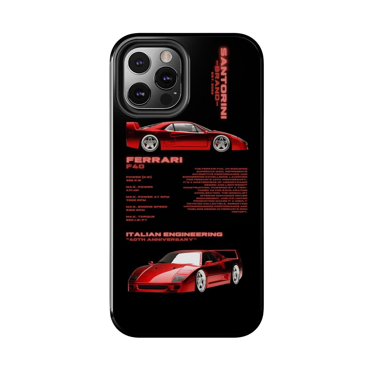 "Ferrari F40" Black Case